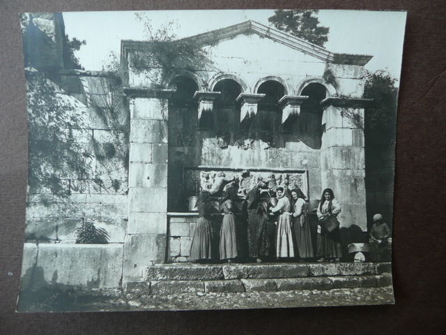 Fotografia Originale Antica Pescocostanzo Aquila Lavandaie Acqua Fonte '900