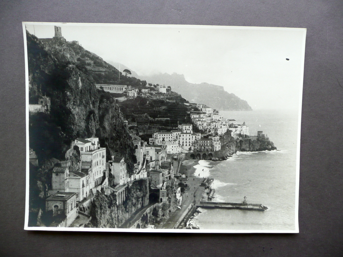 Fotografia Originale Costiera Amalfitana Amalfi Foto Troncone Napoli Anni '20