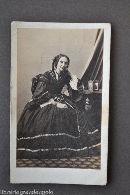 Fotografia Originale Fratelli Alinari Signora in Nero 1880