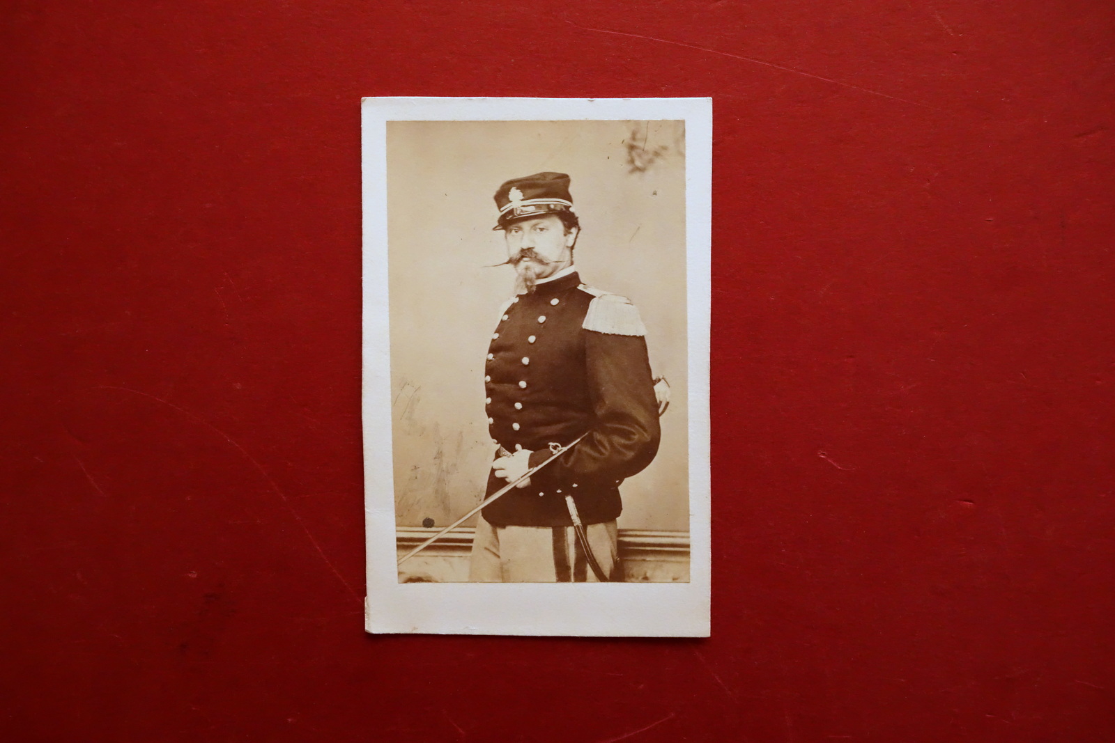 Fotografia Originale Miliare in Uniforme Cavalleria(?) 1880ca.