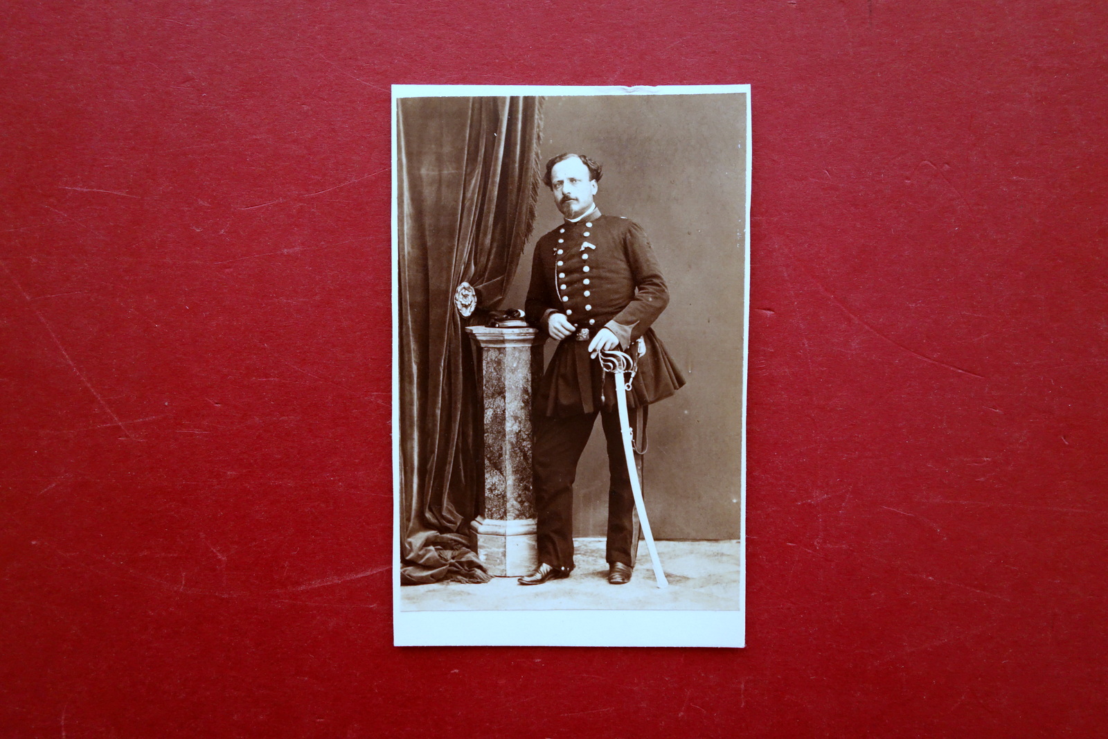 Fotografia Originale Militare in Uniforme Cavalleria? a Corpo Intero 1860 …