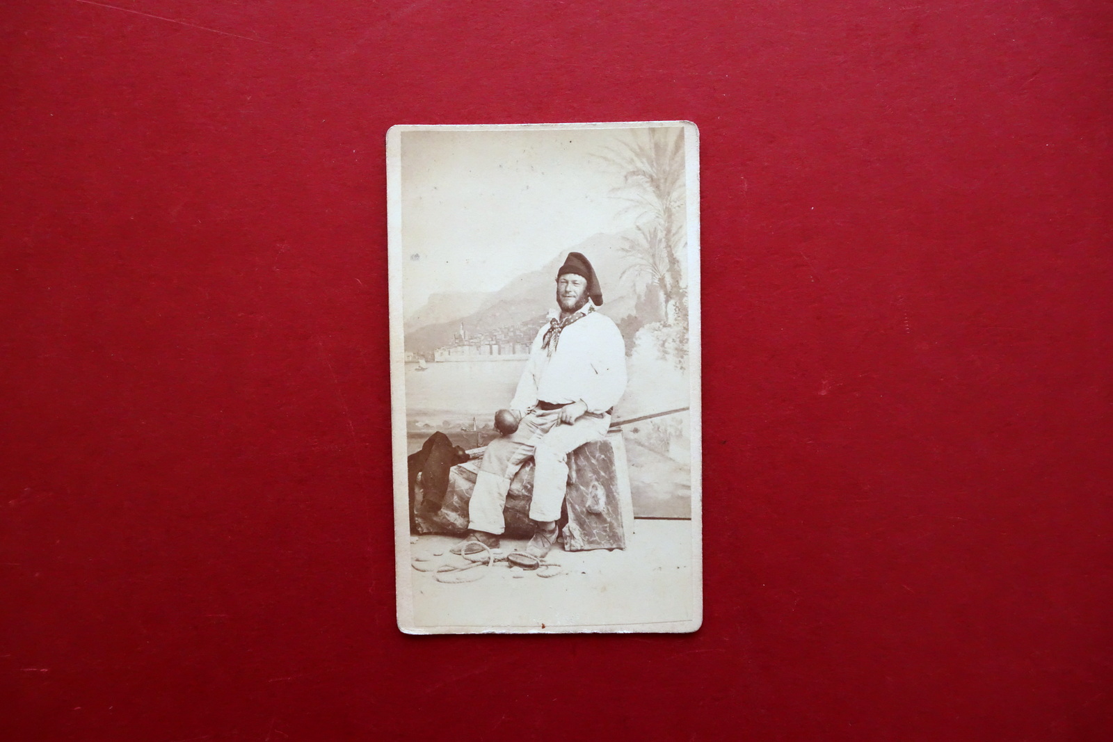 Fotografia Originale Pescatore? Abiti Tradizionali Foto Noack Mentone Met‡ '800