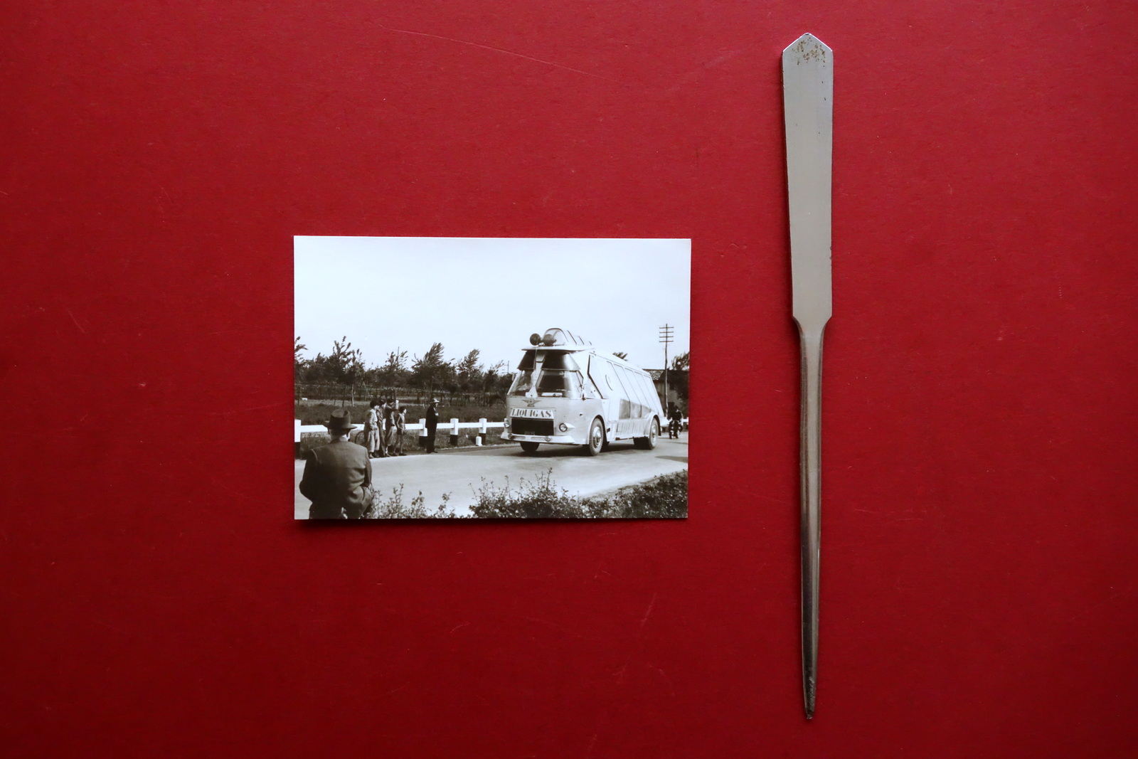 Fotografia Originale Pullman Pubblicitario Liquigas Anni '50