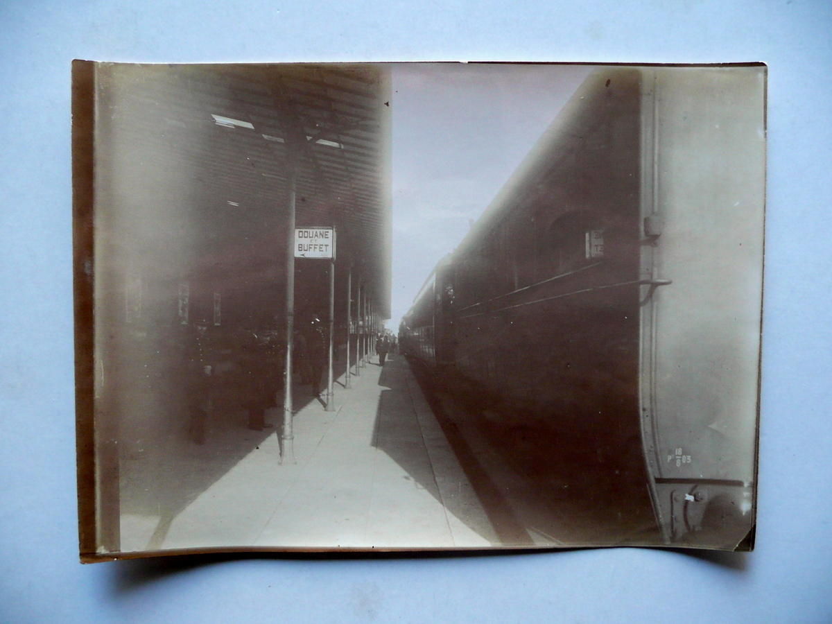 Fotografia Originale Stazione Dogana tra Francia e Belgio Animata Primo …