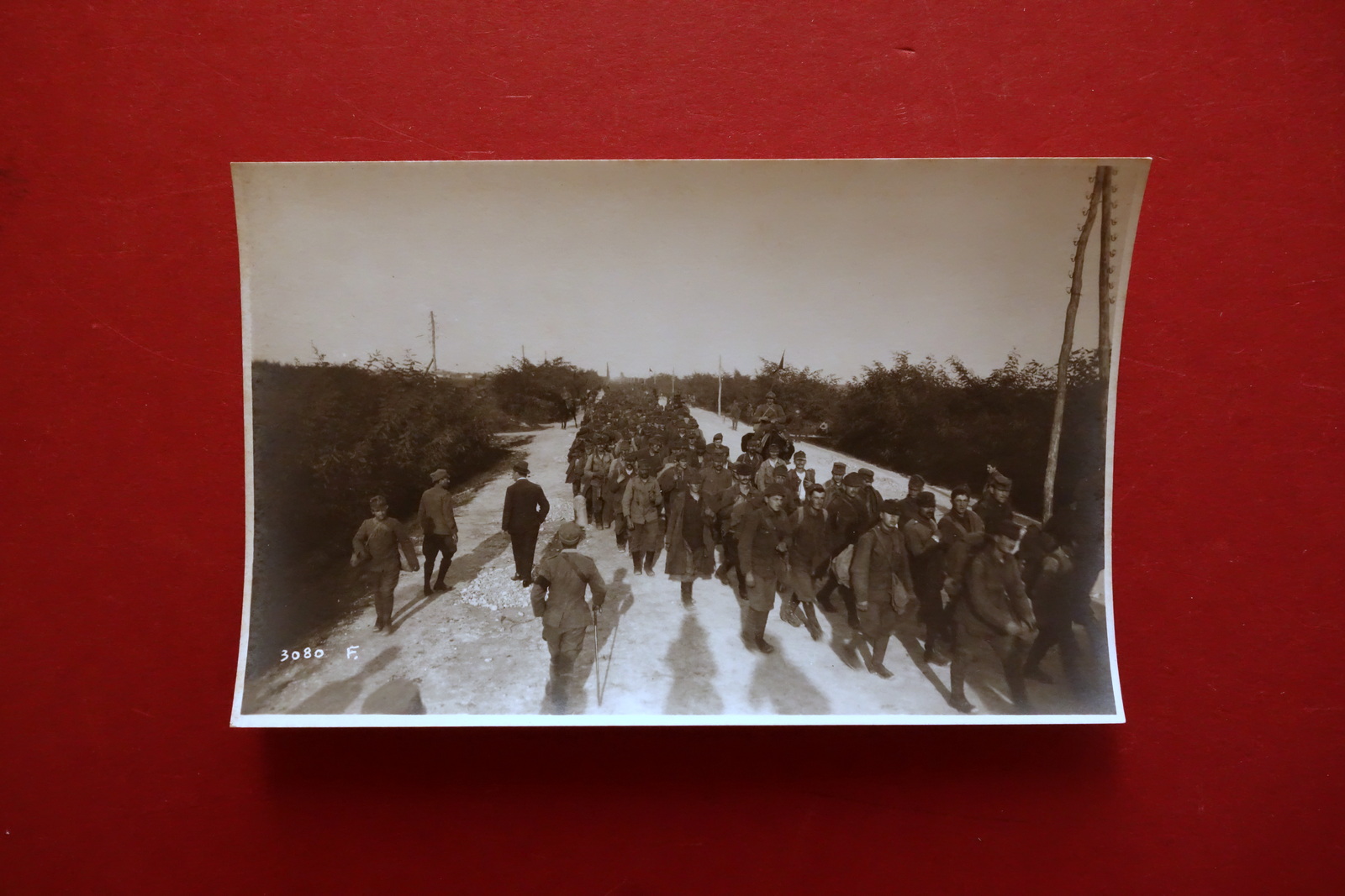 Fotografia Originale WW1 1∞ Guerra Mondiale Chilometri di Prigionieri 1918