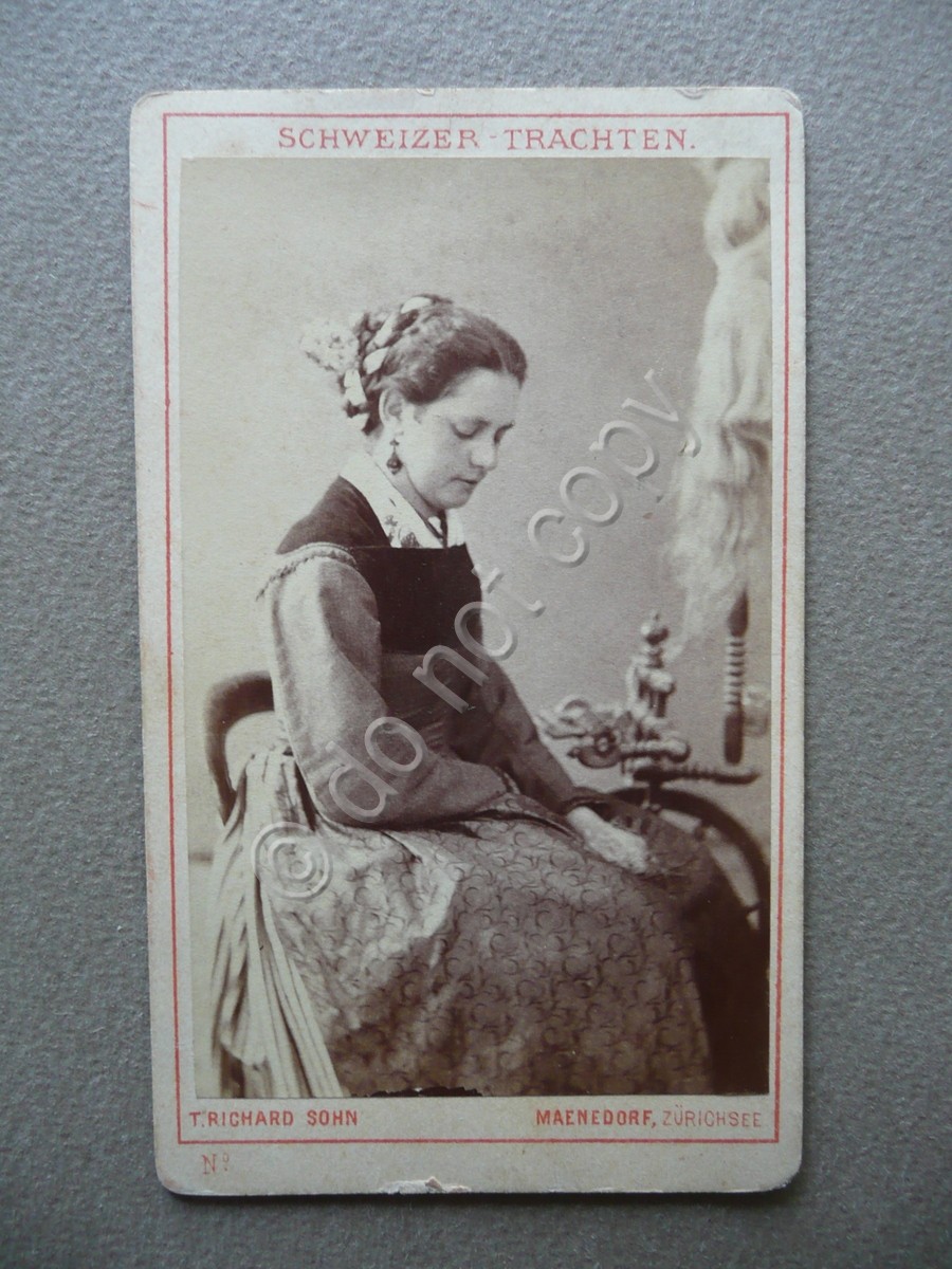 Fotografia Richard Sohn Manendorf Zurichsee Obwalden Lavori Femminili Filatura
