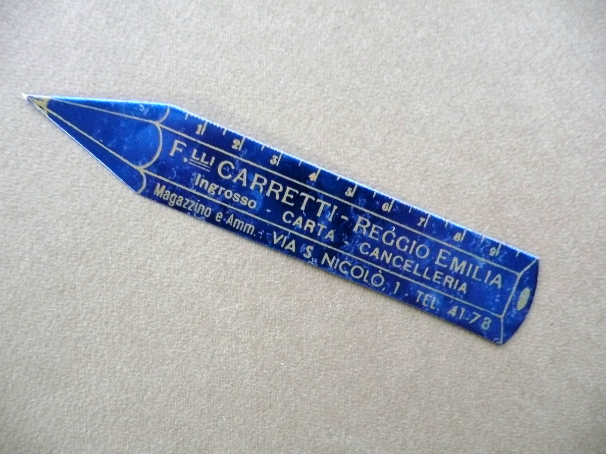 Fratelli Carretti Reggio Emilia Segnalibro Pubblicit‡ Cancelleria '900