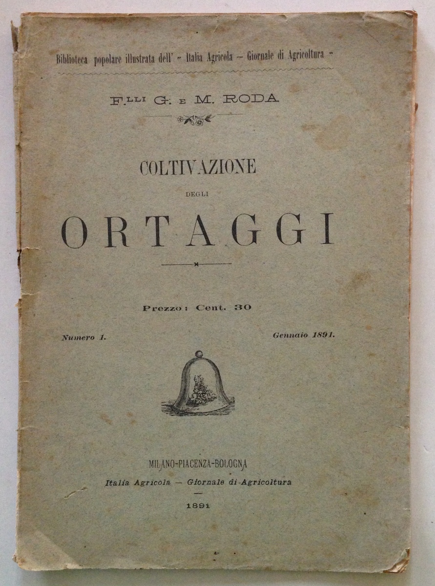 G. e M. Roda Coltivazione Degli Ortaggi Numero 1 Gennaio …
