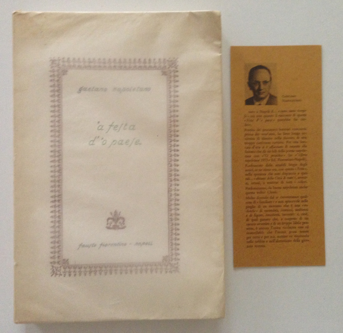 Gaetano Napoletano A Testa d' 'o Paese Fiorentino Ed Napoli …