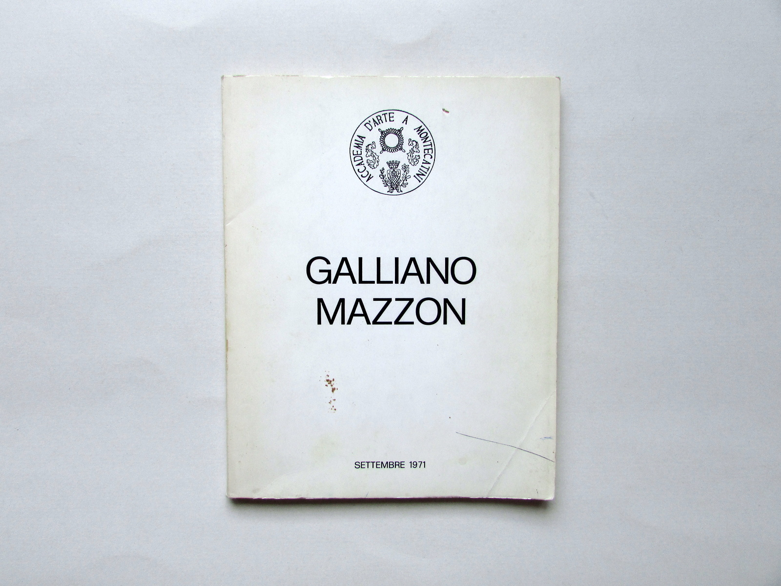 Galliano Mazzon Catalogo Mostra Antologica Montecatini Terme 1971 Pittura