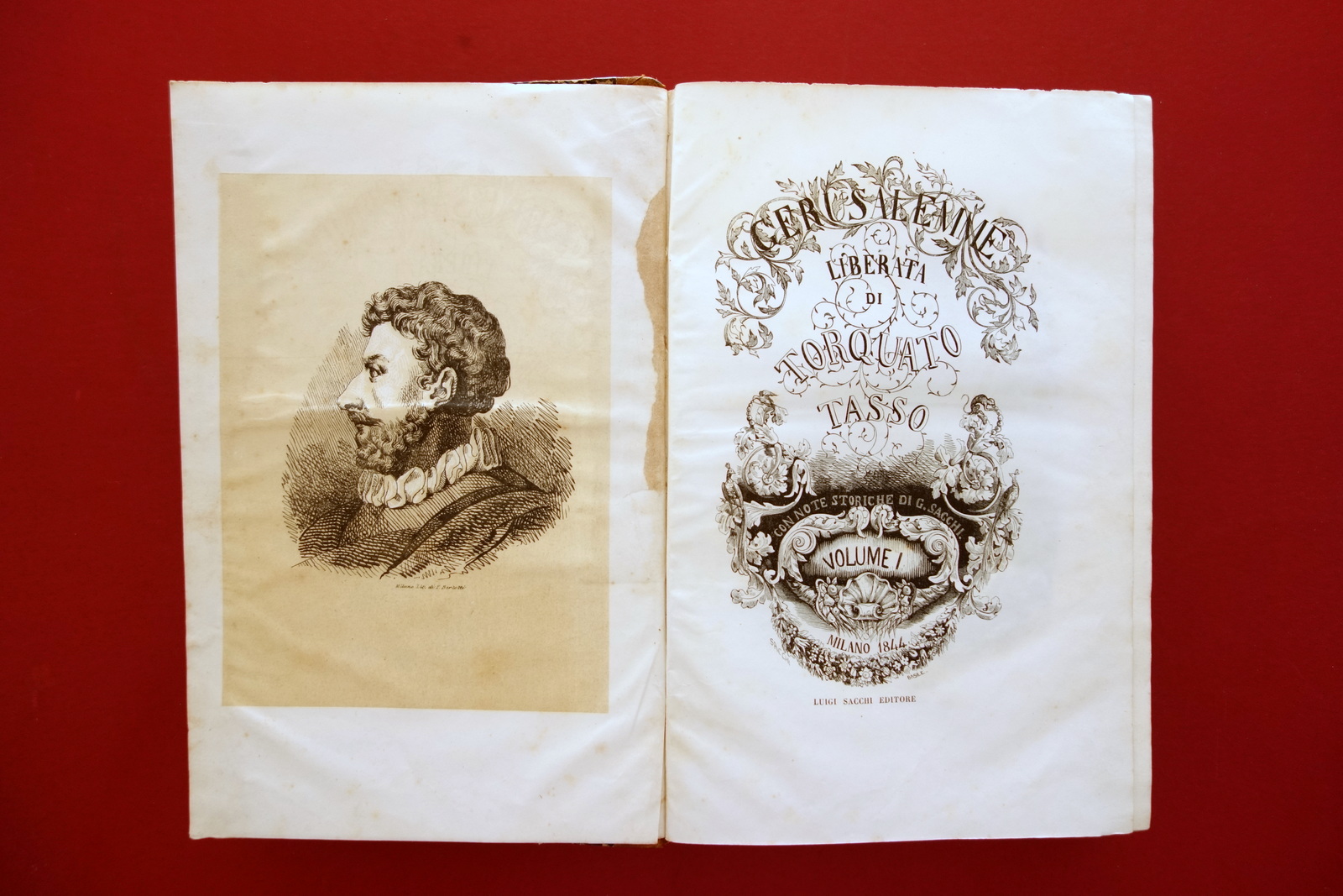 Gerusalemme Liberata Torquato Tasso Guglielmini e Redaelli Milano 1840