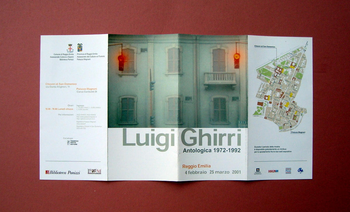 Ghirri Antologica 1972-1992 Reggio Emilia 2001 pieghevole fotografia