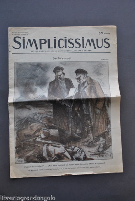 Giornali Guerra Simplicissimus Germania Satira Alleati Caricature Umorismo 1942