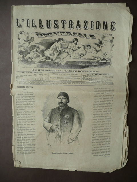 Giornali Illustrazione Universale 1867 Livorno Caprilli Cavalleggieri Sinagoghe