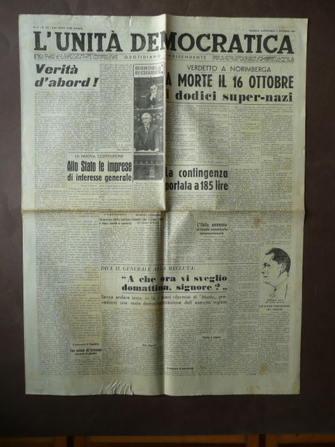 Giornali Unit‡ Democratica Seconda Guerra Mondiale