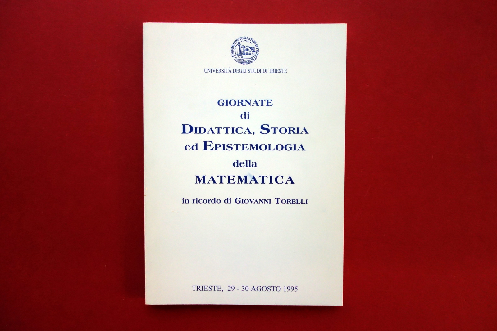 Giornate di Didattica Storia ed Epistemologia della Matematica Trieste 1995