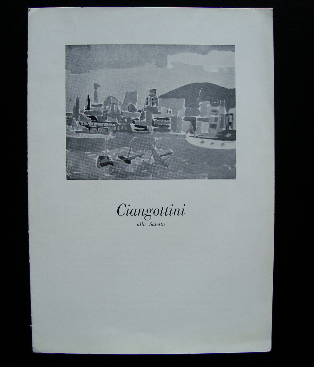 Giovanni Ciangottini Alla Saletta Maurizio Calvesi 1956 Modena Ed Bassi …