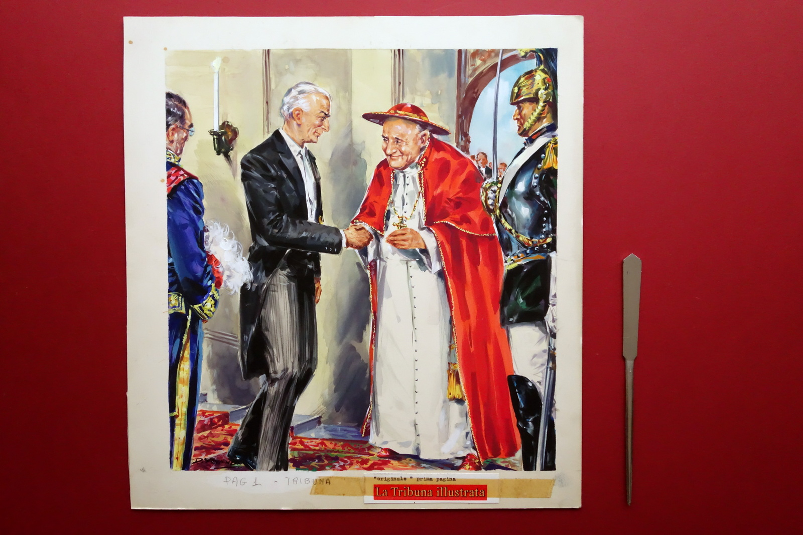 Giovanni di Stefano Tavola Originale La Tribuna Illustrata Prima Pagina …