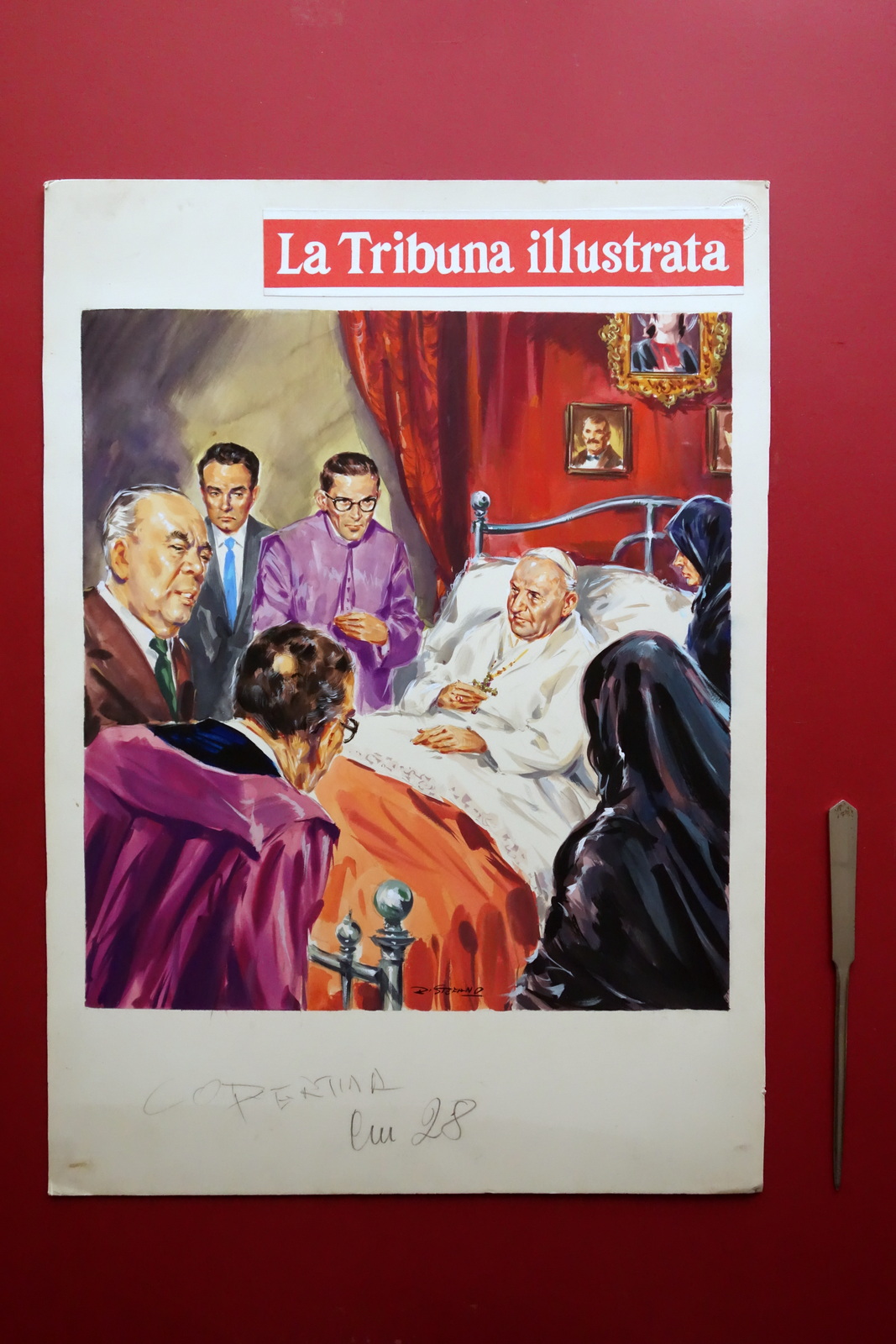 Giovanni di Stefano Tavola Originale La Tribuna Illustrata Prima Pagina …