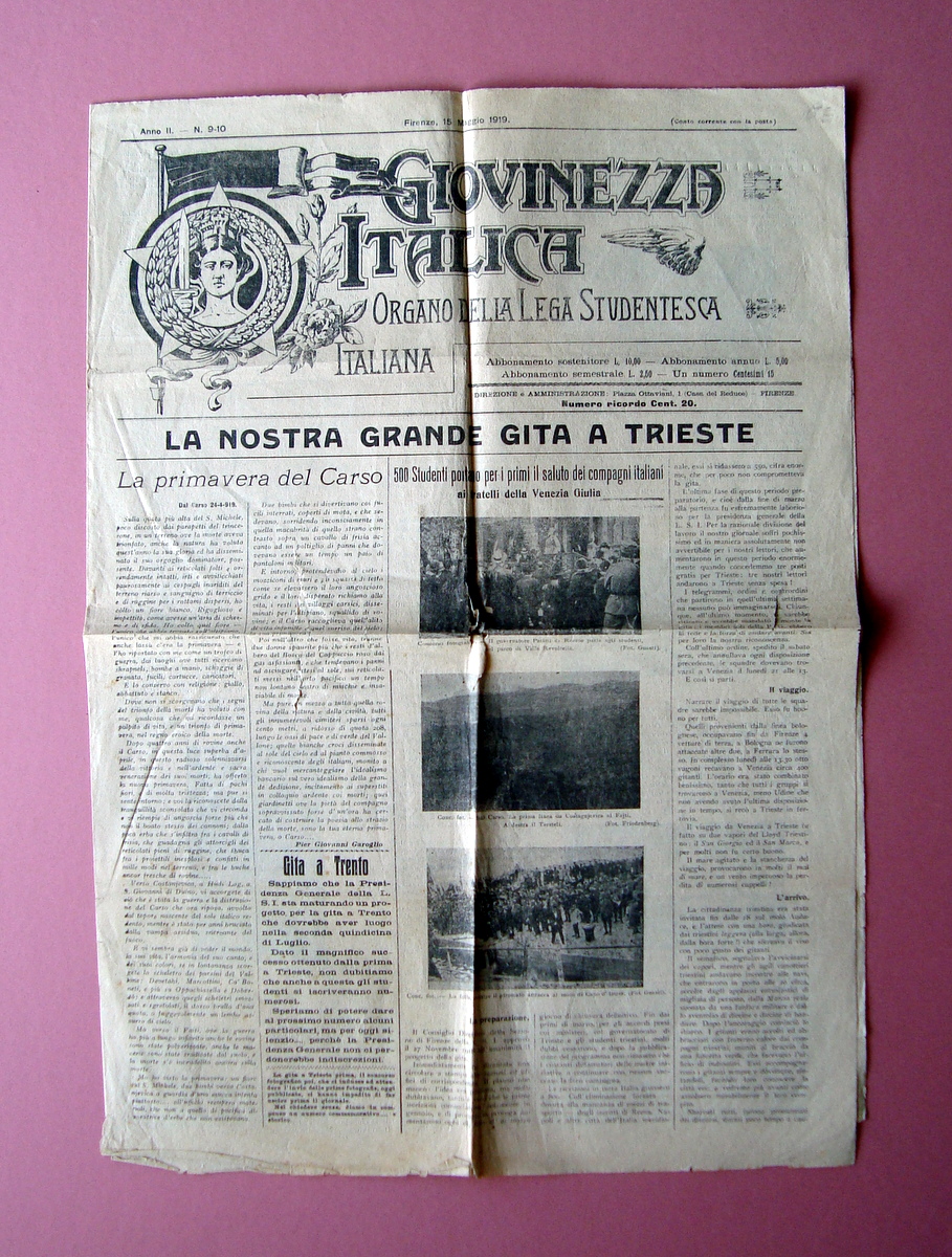 Giovent˘ Italica Lega Studentesca Anno II n 9-10 Maggio 1919 …