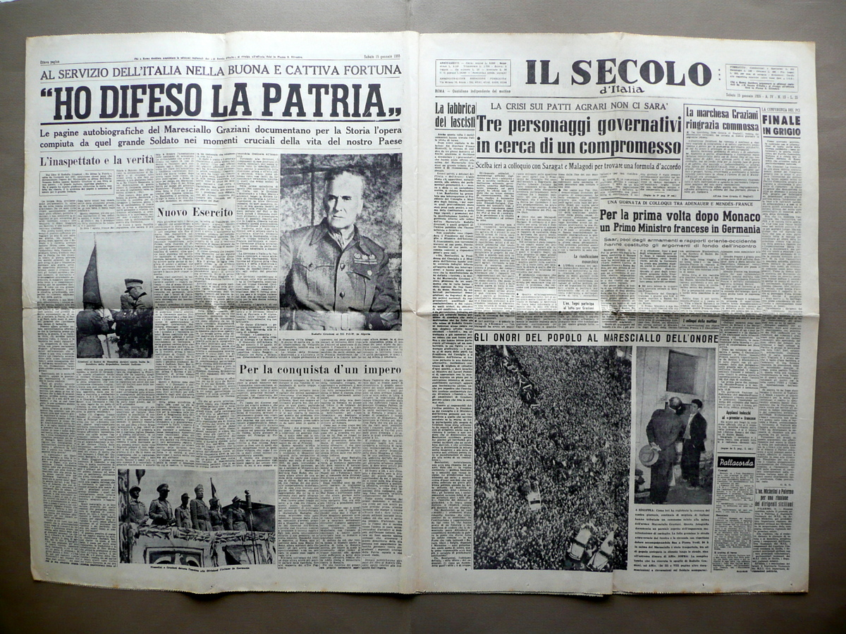 Gli Onori del Popolo al Maresciallo dell'Onore Graziani il Secolo …