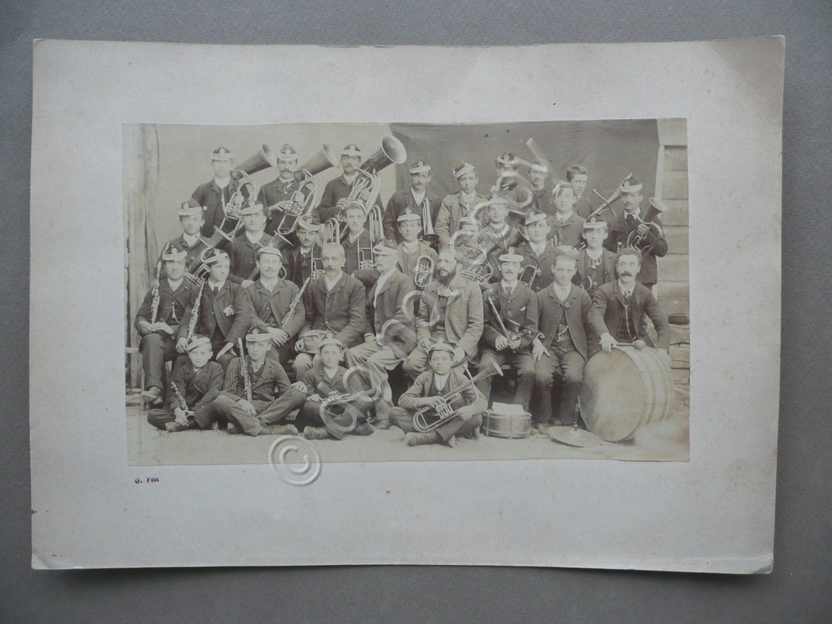 Grande Fotografia Originale Banda Musica G. Vivi Modena 15 Ottobre …