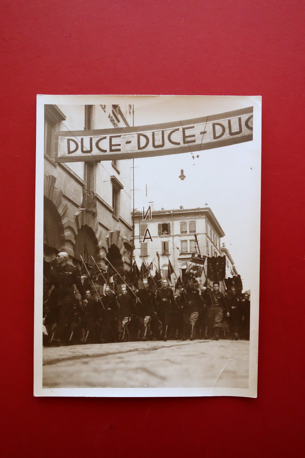 Grande Fotografia Originale Sfilata Fascista Modena Via Emilia Piazza Mazzini