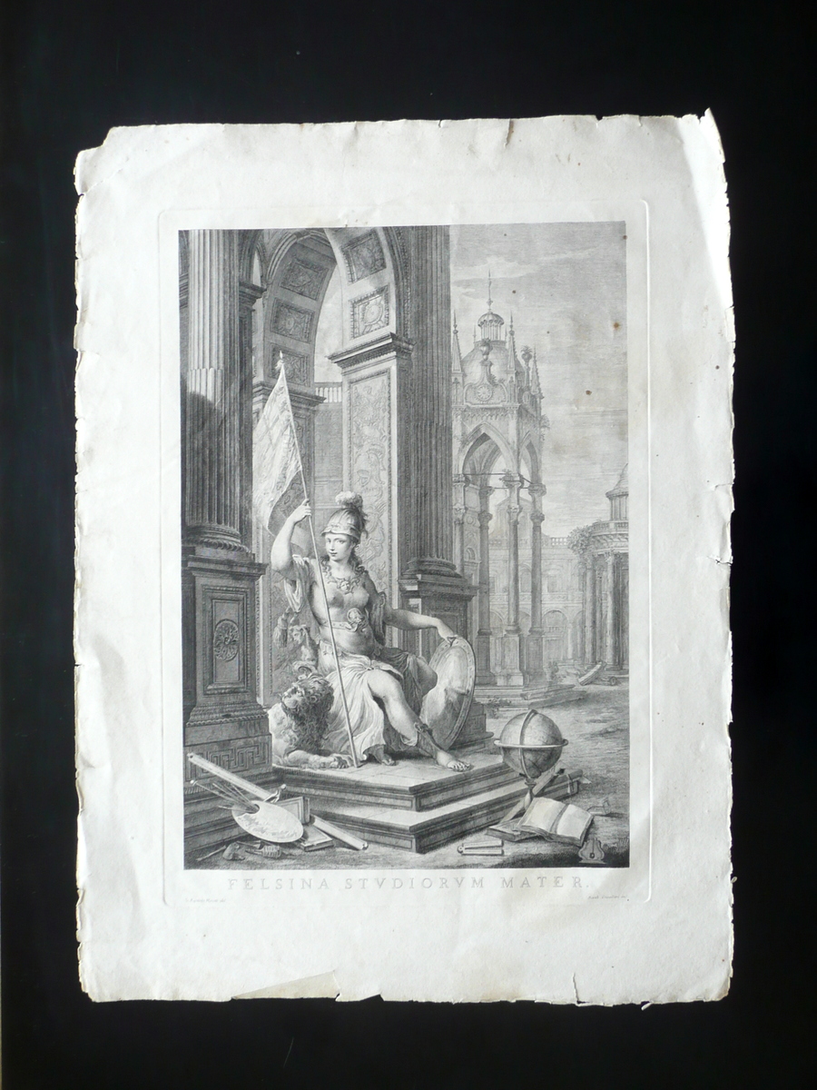 Grande Incisione Antiporta Pitture di Pellegrino Tibaldi e NiccolÚ Abbati …