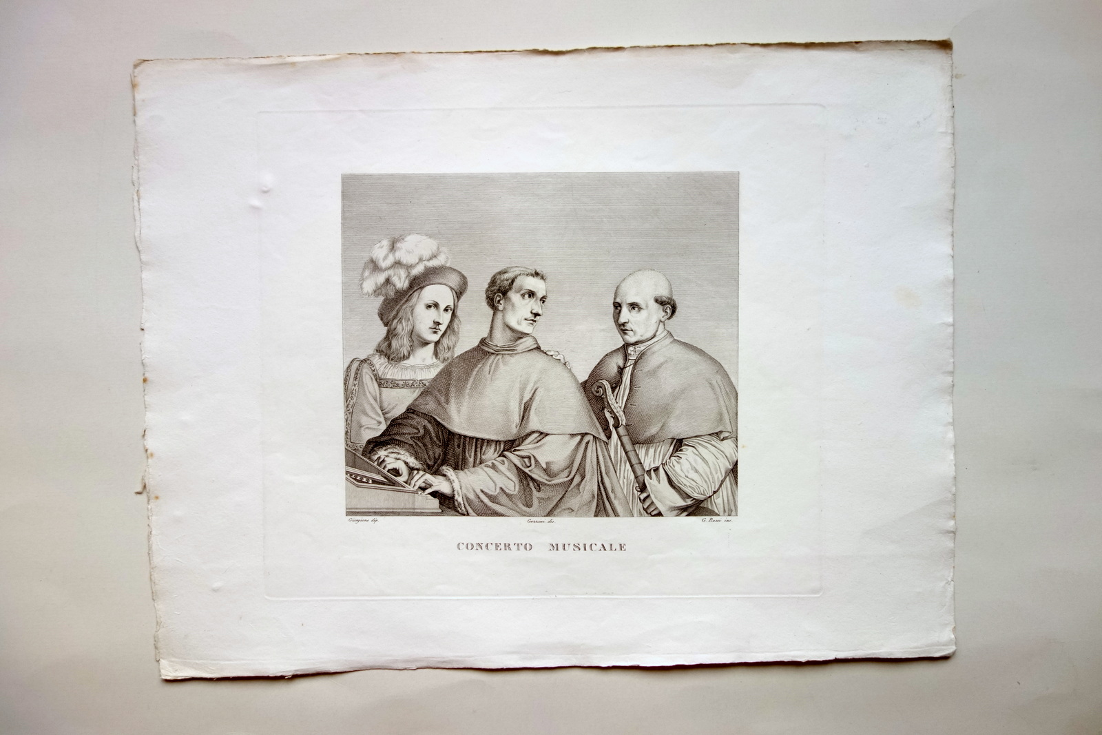 Grande Incisione Giorgione Concerto Musicale Gozzini G. Rossi inc. Met‡ …