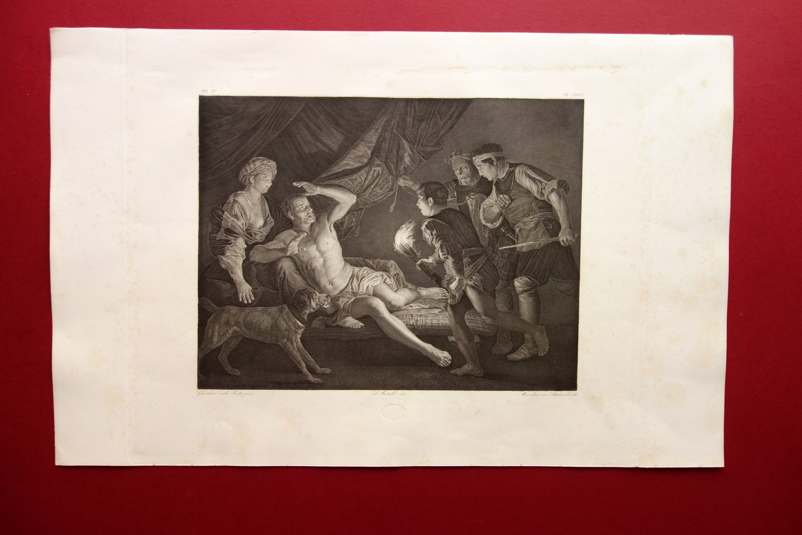 Grande Incisione su Rame Sansone Arrestato dai Filistei G. Delle …