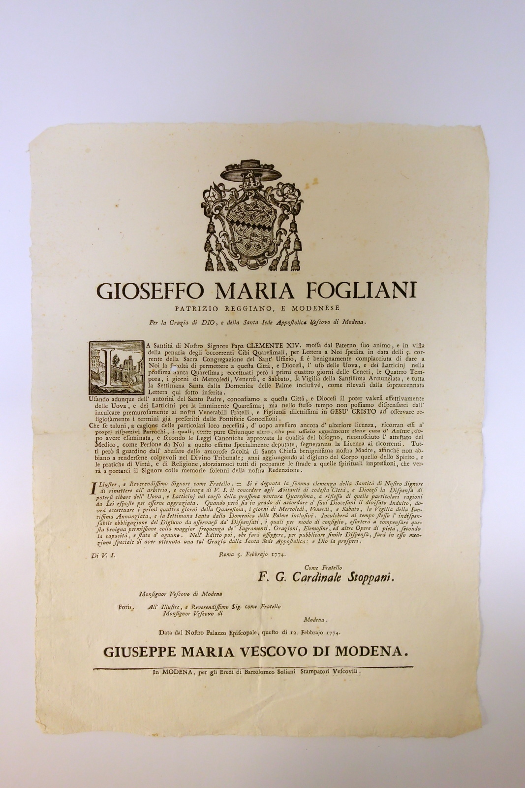 Grida G. M. Fogliani Permesso Uso di Uova e Latticini …