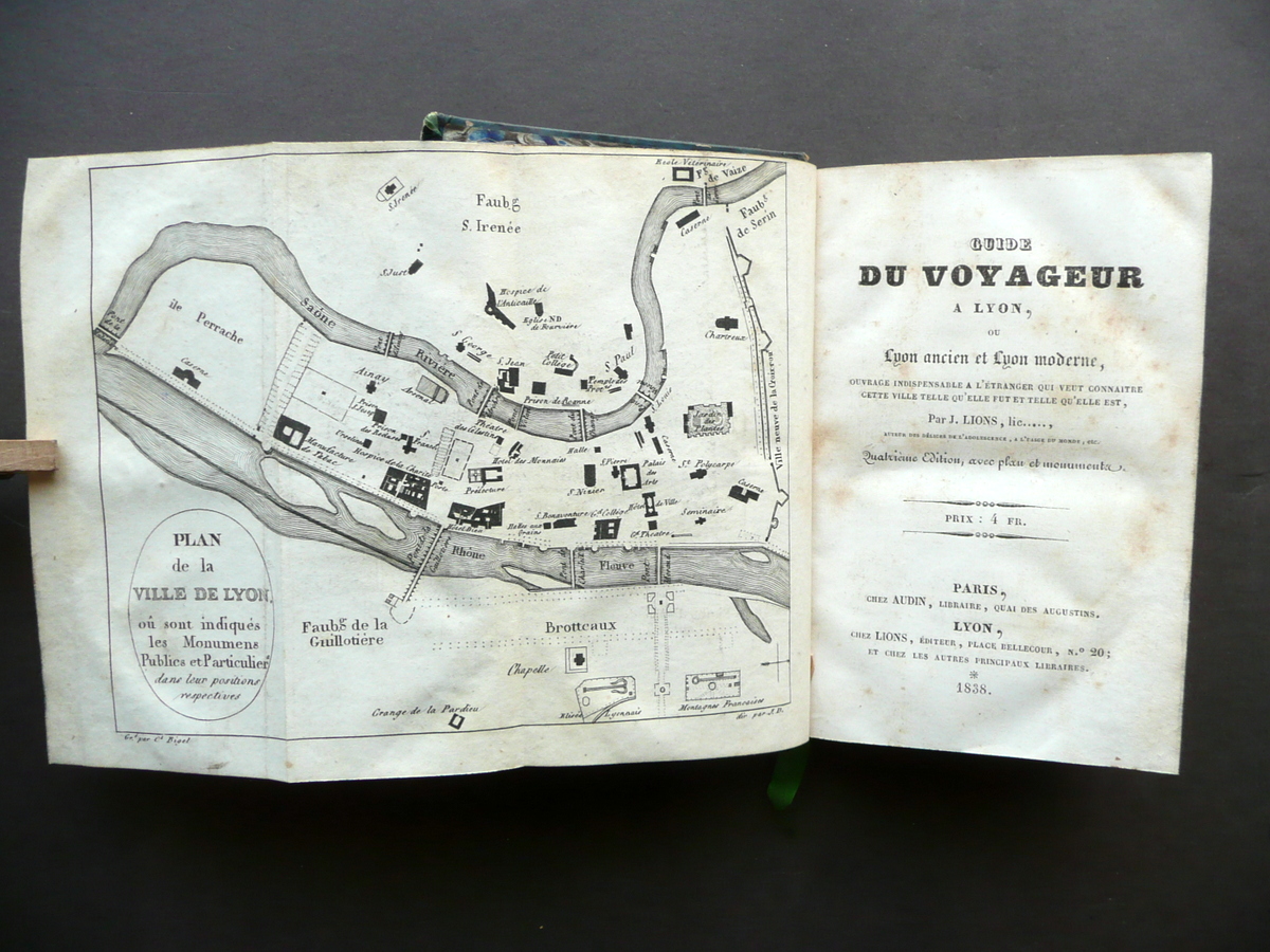 Guide du Voyageur a Lyon J. Lions Audin Paris Lions …