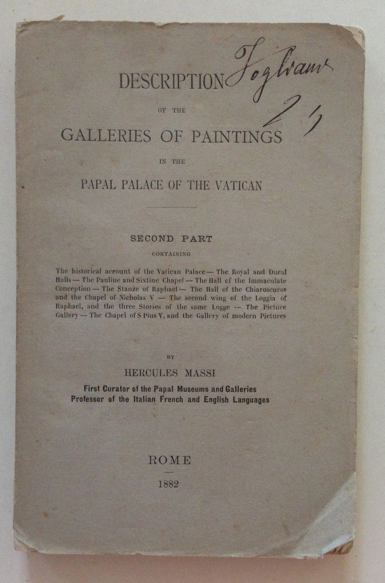 H Massi Description Galleries of Paintings Papal Palace Vatican Second …