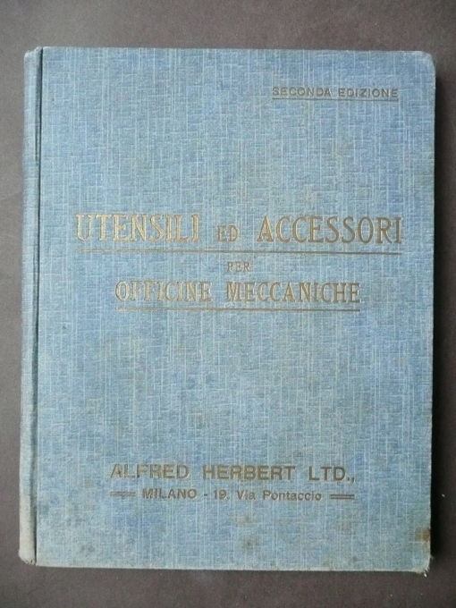 Herbert Mi Catalogo 1912 Utensili Accessori Meccanica Officina Compassi Squadre
