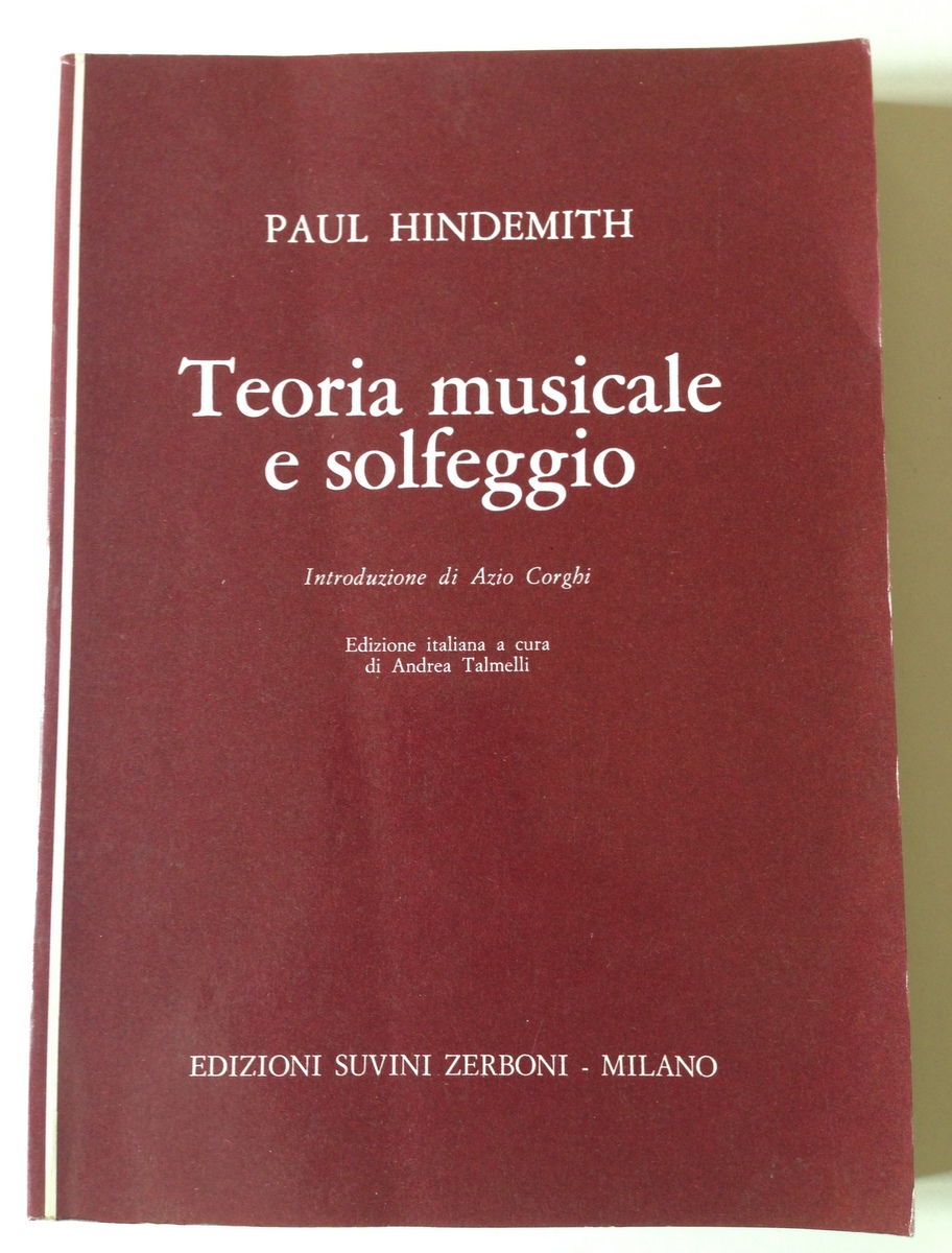 Hindemith Teoria Musicale e Solfeggio Talmelli Suvini Zerboni Milano 1983