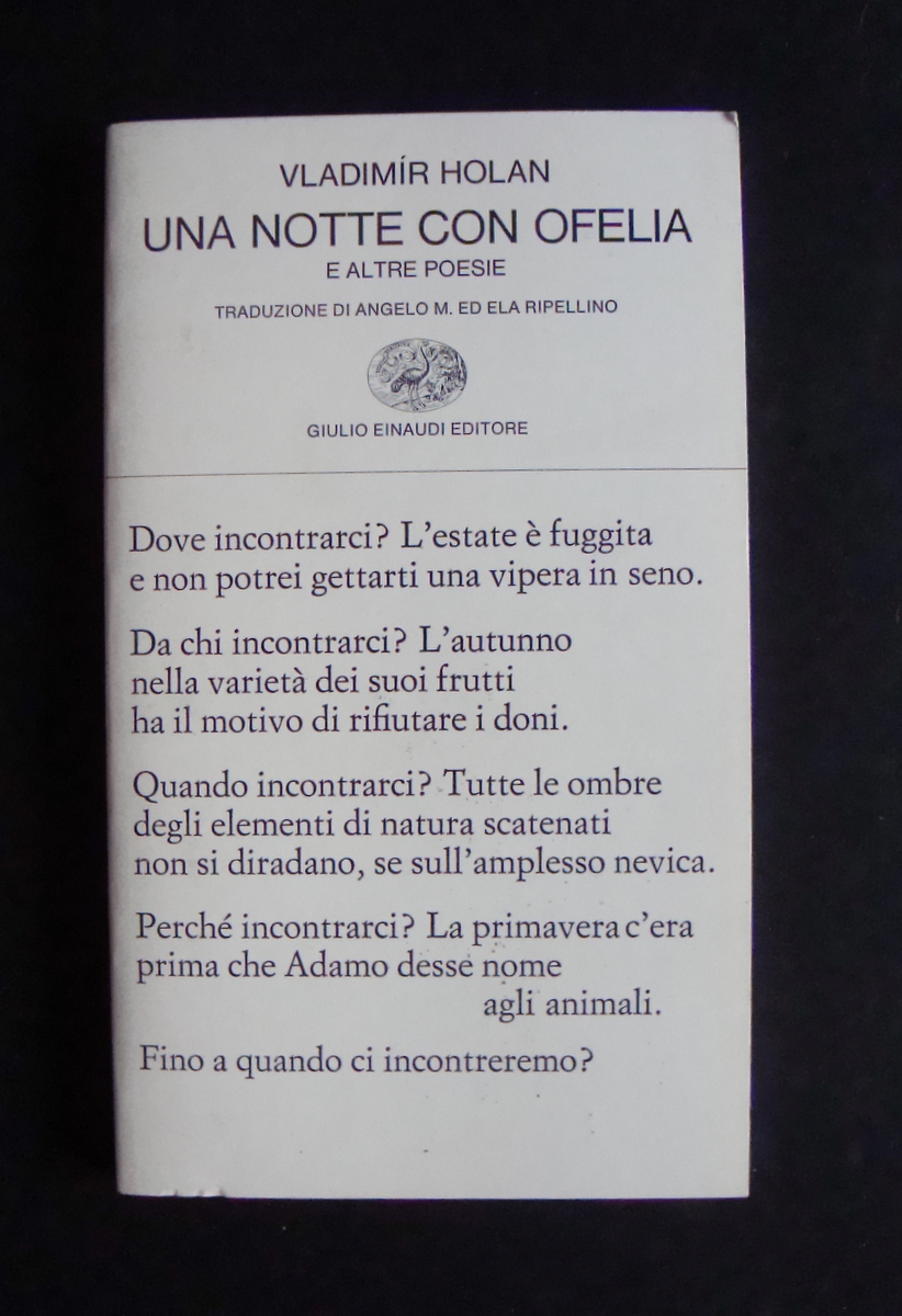 HOLAN VLADIMIR UNA NOTTE CON OFELIA COLLEZIONE DI POESIA 182 …