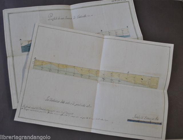 Idraulica Acqua Disegni Livella Valicella Maggiore Modena Finale Emilia 1822