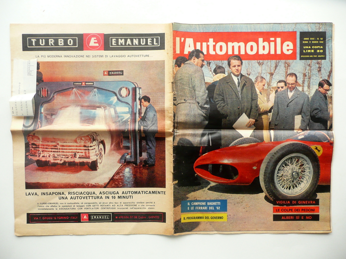 Il Campione Baghetti e Ferrari del '62 L'Automobile Anno XVIII …