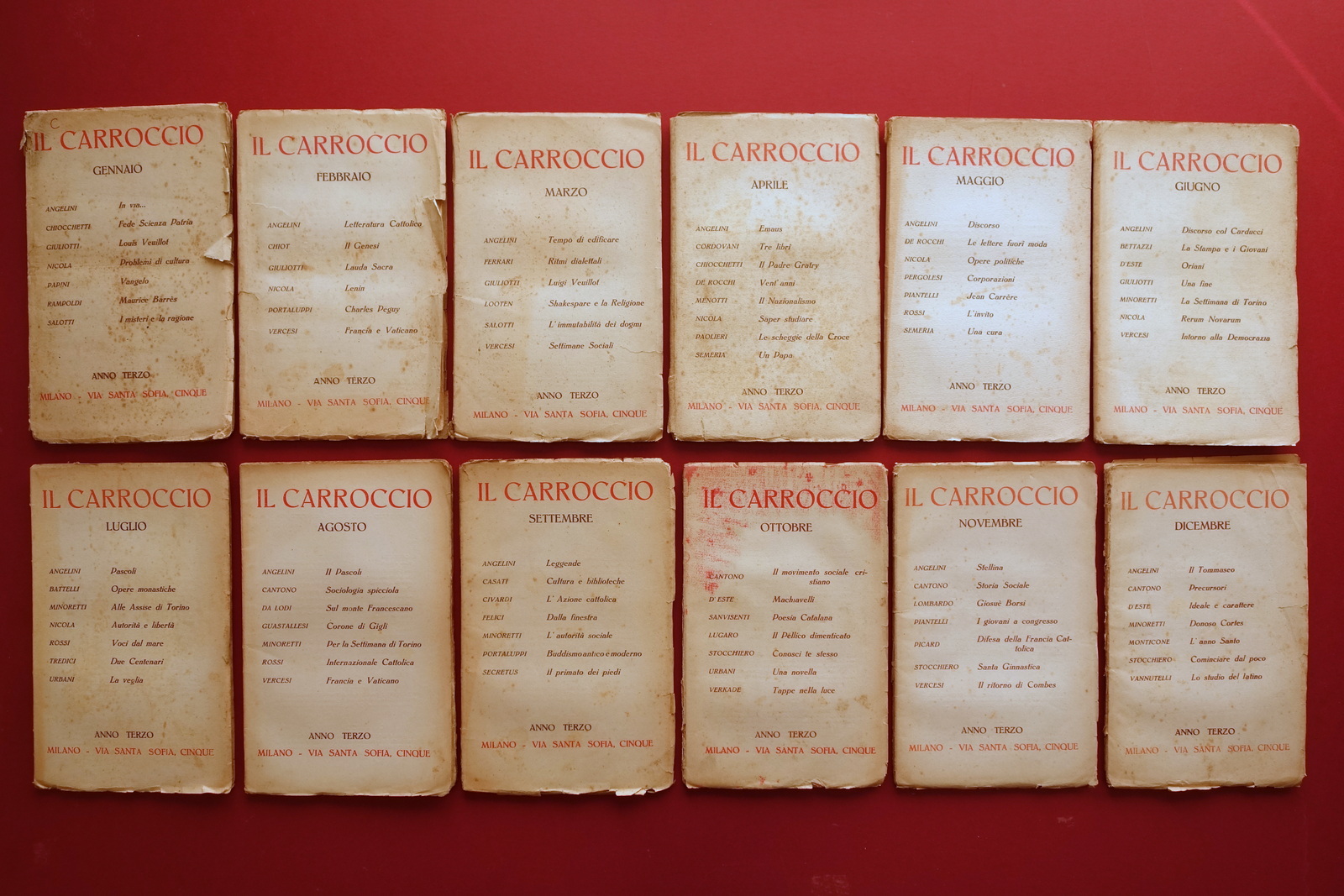 Il Carroccio Anno Terzo 12 Numeri Anno Completo 1924