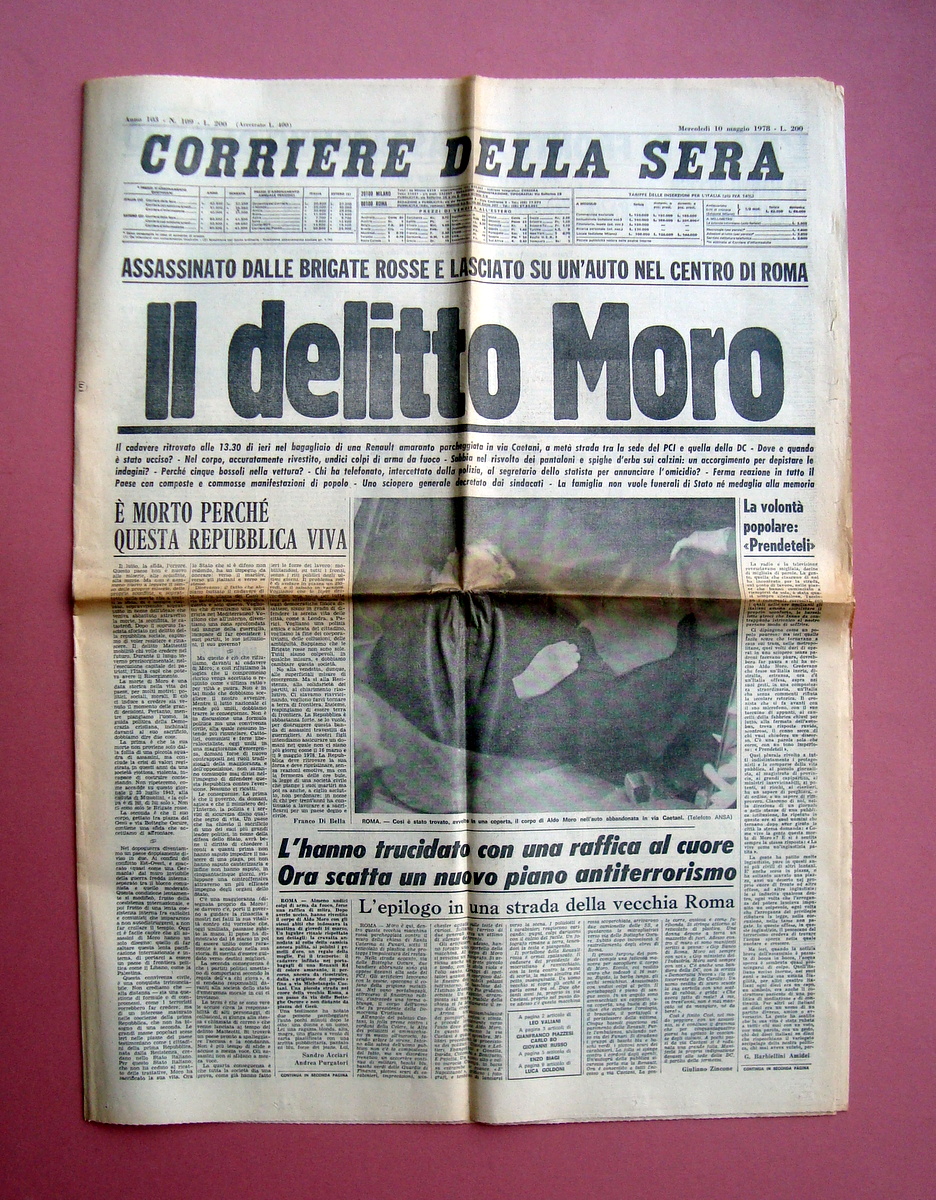 Il Delitto Moro Corriere della Sera n 109 10 maggio …