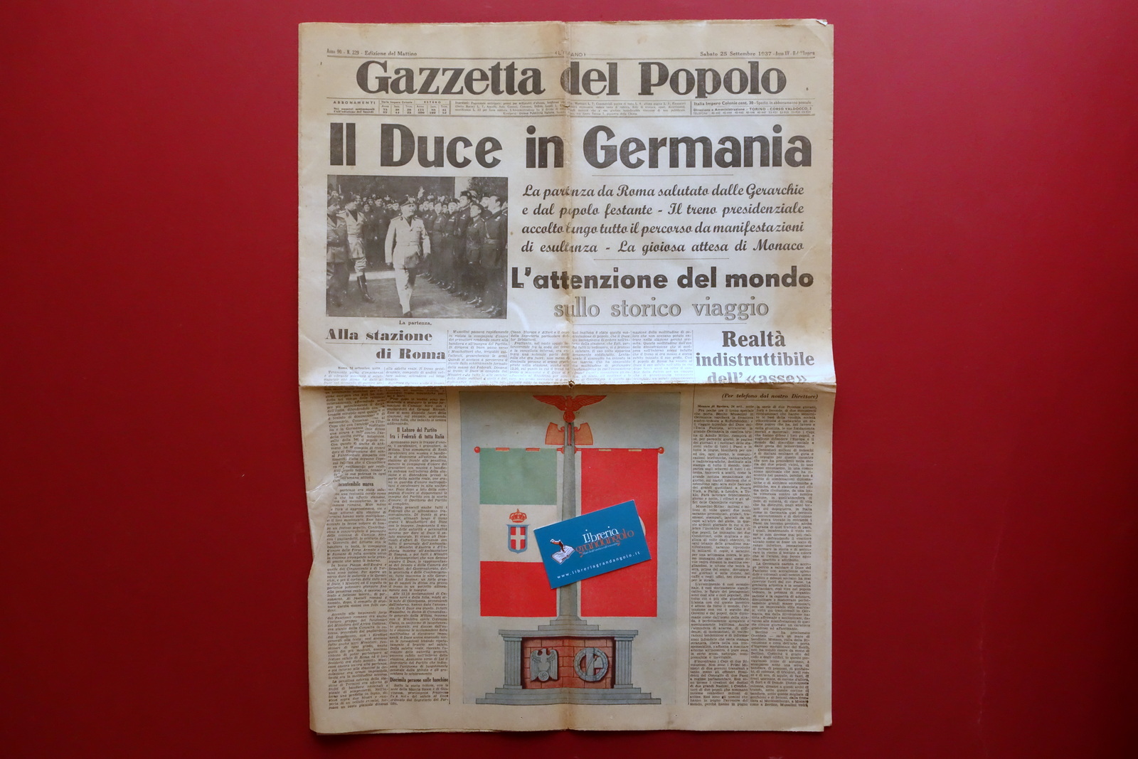 Il Duce in Germania Gazzetta del Popolo 25/9/1937 Stemmi a …