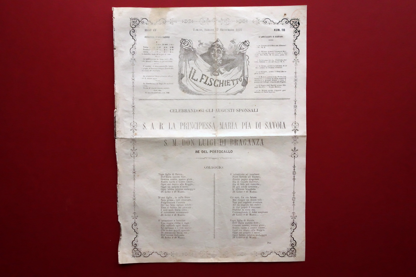 Il Fischietto Celebrazione Matrimonio Maria Pia di Savoia Luigi di …