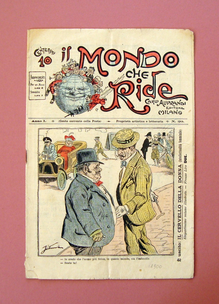 Il Mondo che ride rivista Anno I n.20 Milano 7/5/1900 …