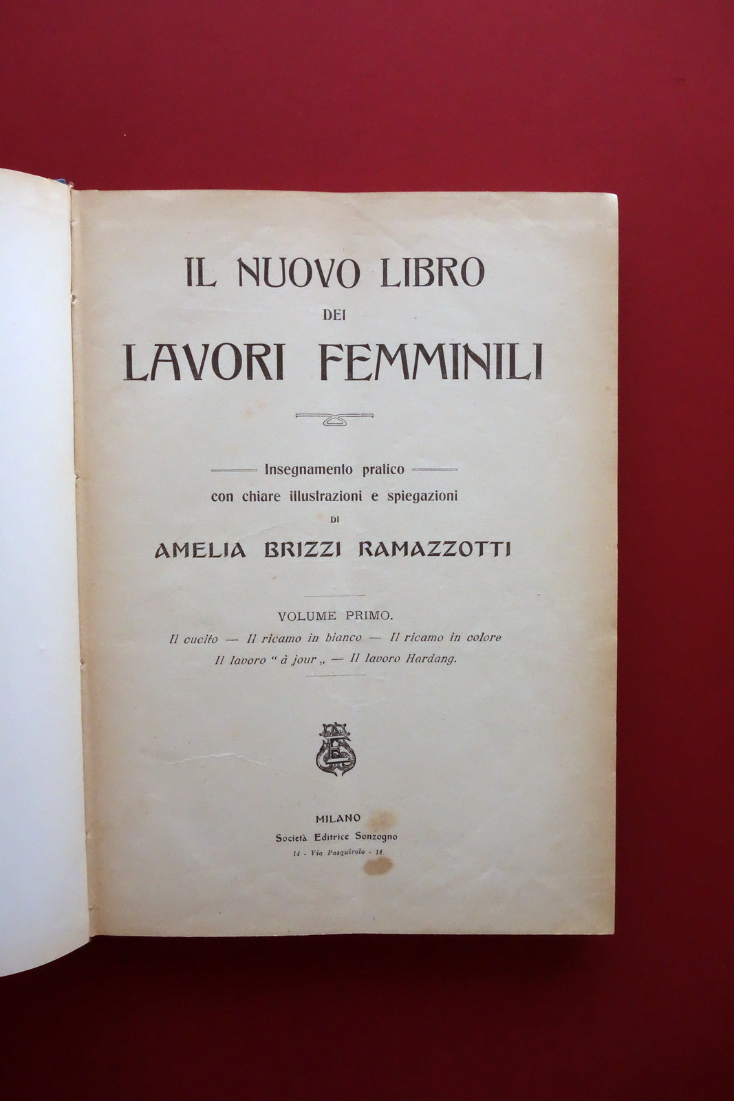 Il Nuovo Libro dei Lavori Femminili A. Brizzi Ramazzotti Sonzogno …