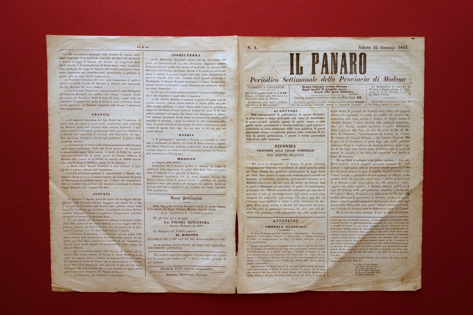 Il Panaro Settimanale della Provincia di Modena Anno 1 Numero …