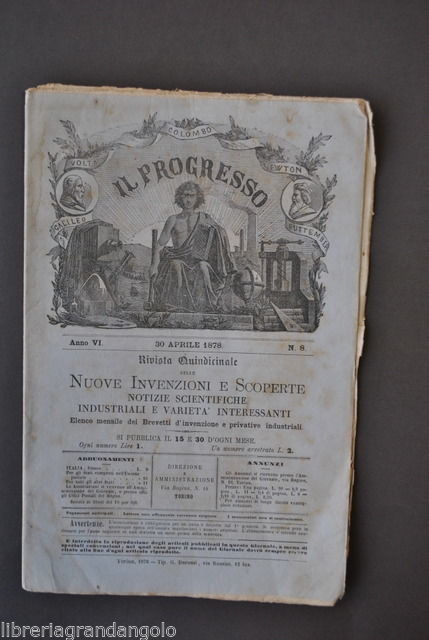 Il Progresso Brevetti Invenzioni Fucile Krag Cannone Bernardi Aerofono 1878