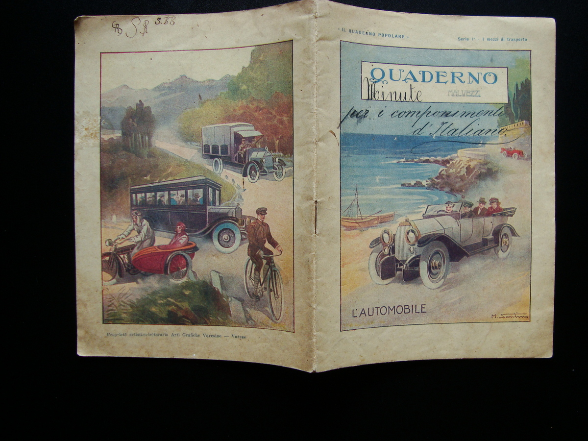 Il Quaderno Popolare di scuola 1928 Serie mezzi di trasporto …