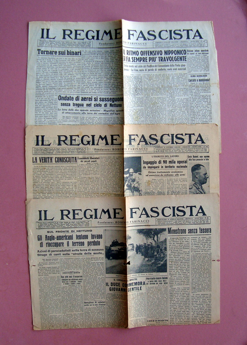 Il Regime Fascista Cremona 3 giornali N 108 93 1943 …