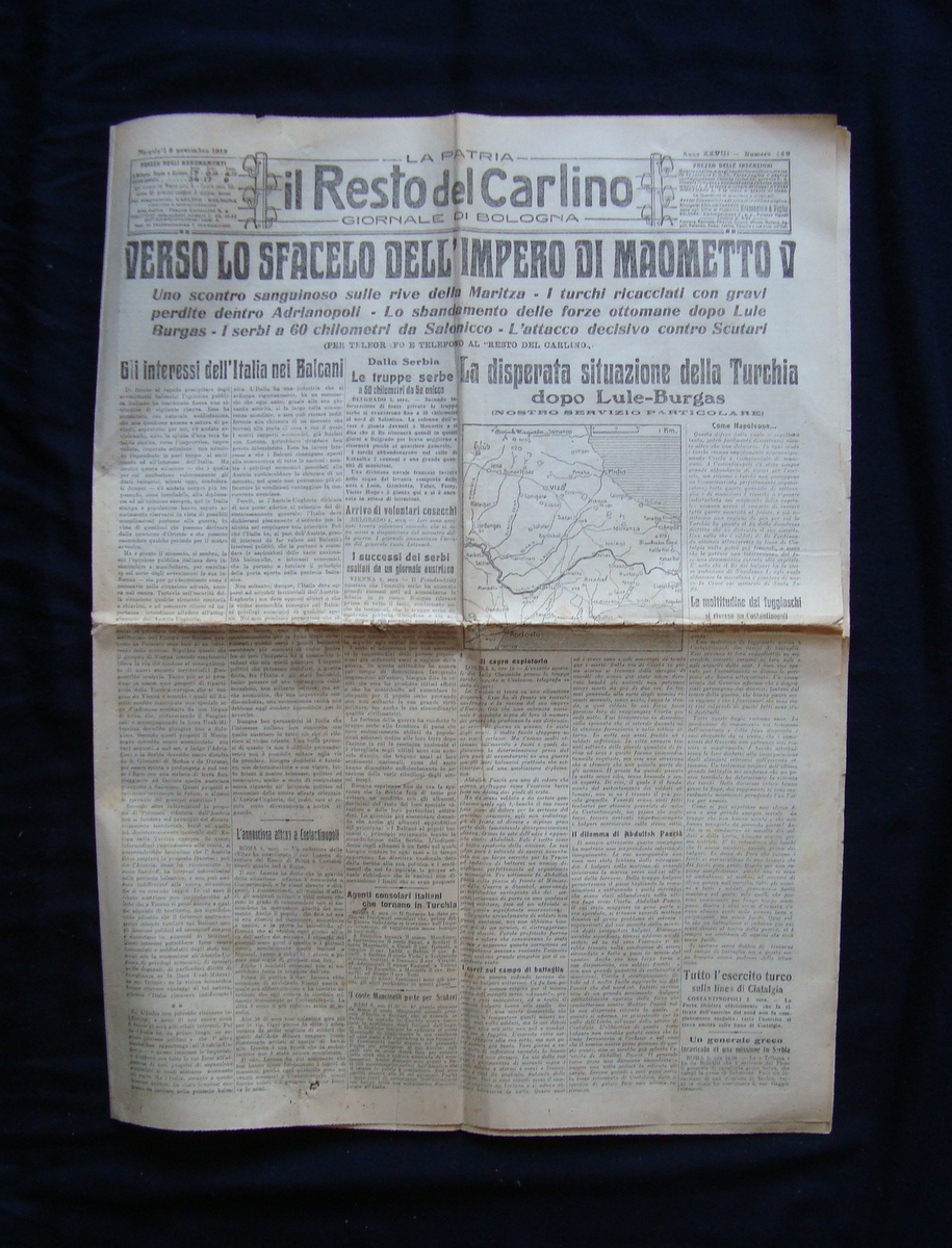 Il Resto del Carlino Anno XXVIII 6 Novembre 1912 Verso …