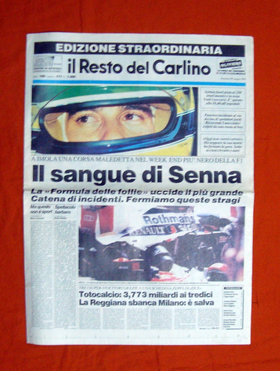 il Sangue di Senna Il Resto del Carlino Edizione Straordinaria …